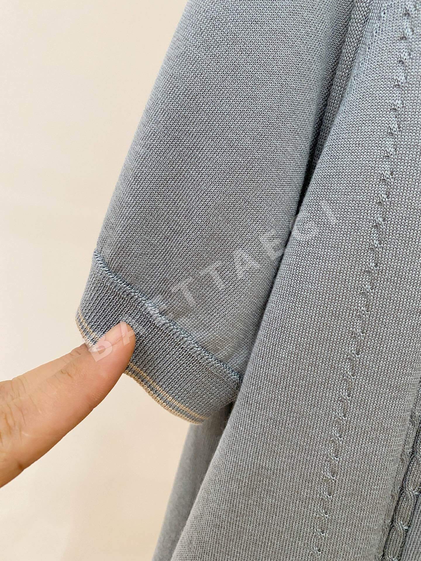 브루넬로쿠치넬리 남성 아세테이트 혼방 반팔 티셔츠 상세 이미지 7