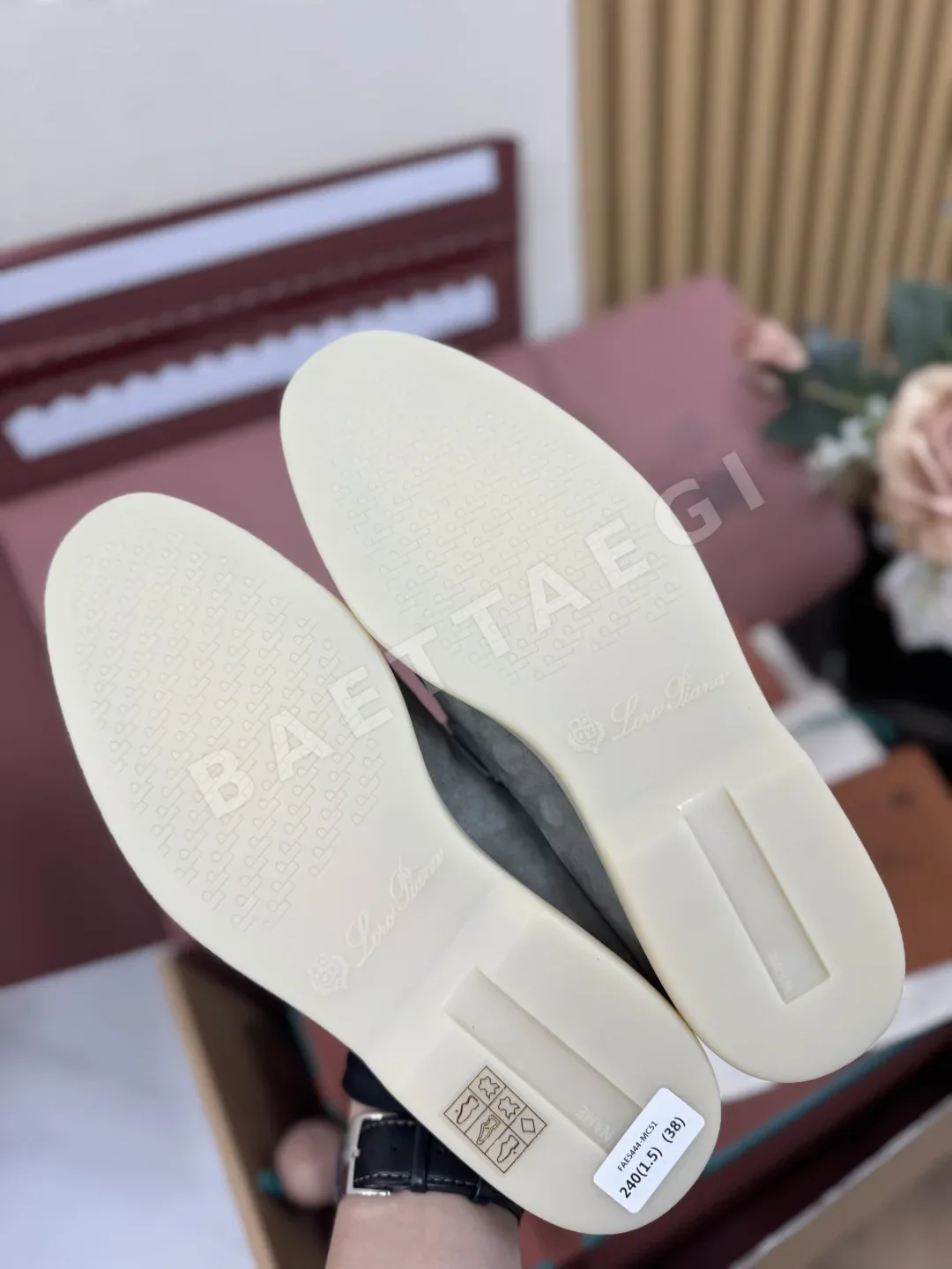 로로피아나 비버 모피 수작업 저굽 여성 신발 상세 이미지 8