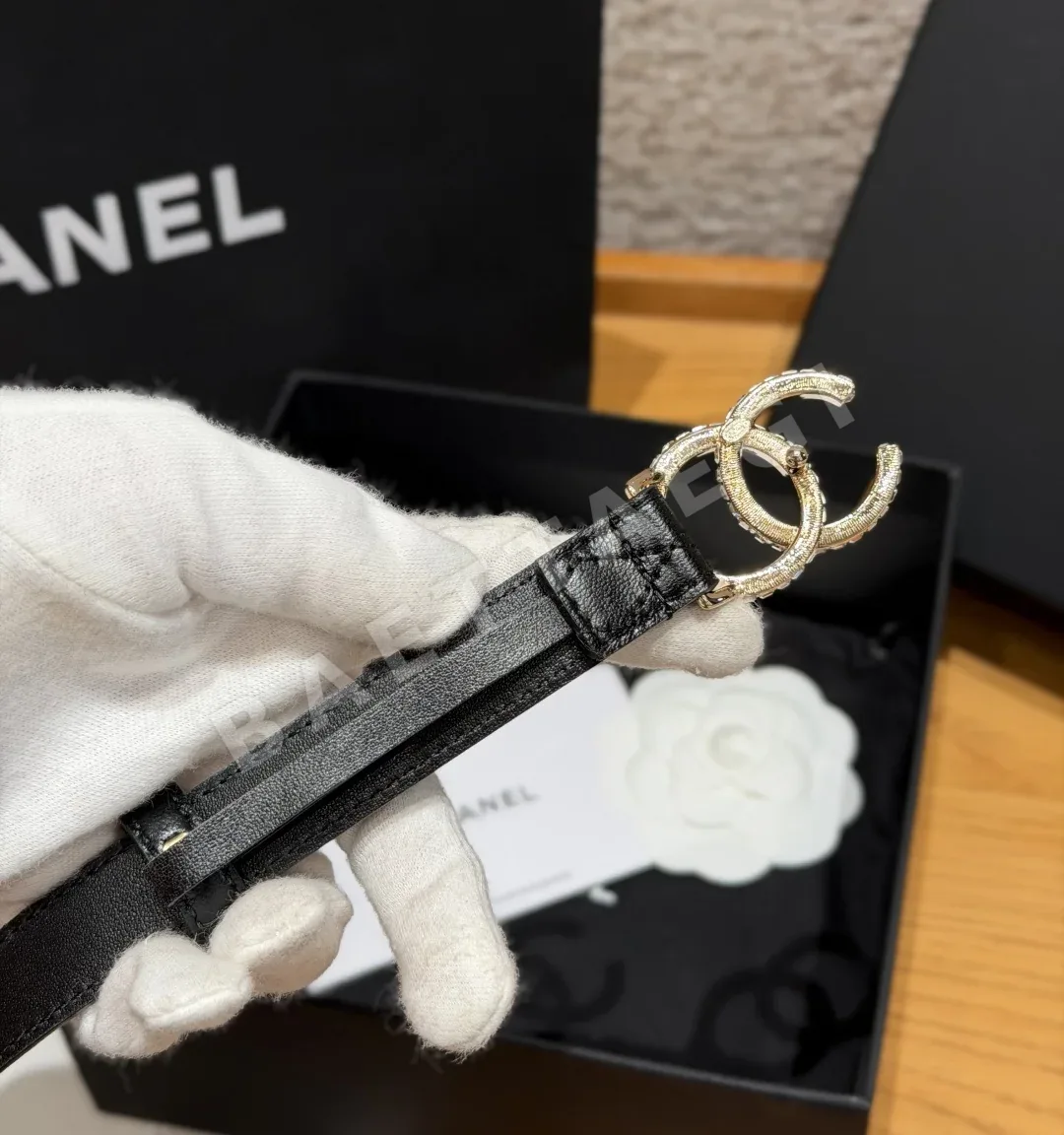 샤넬 퀼팅 램스킨 20mm 벨트 상세 이미지 4