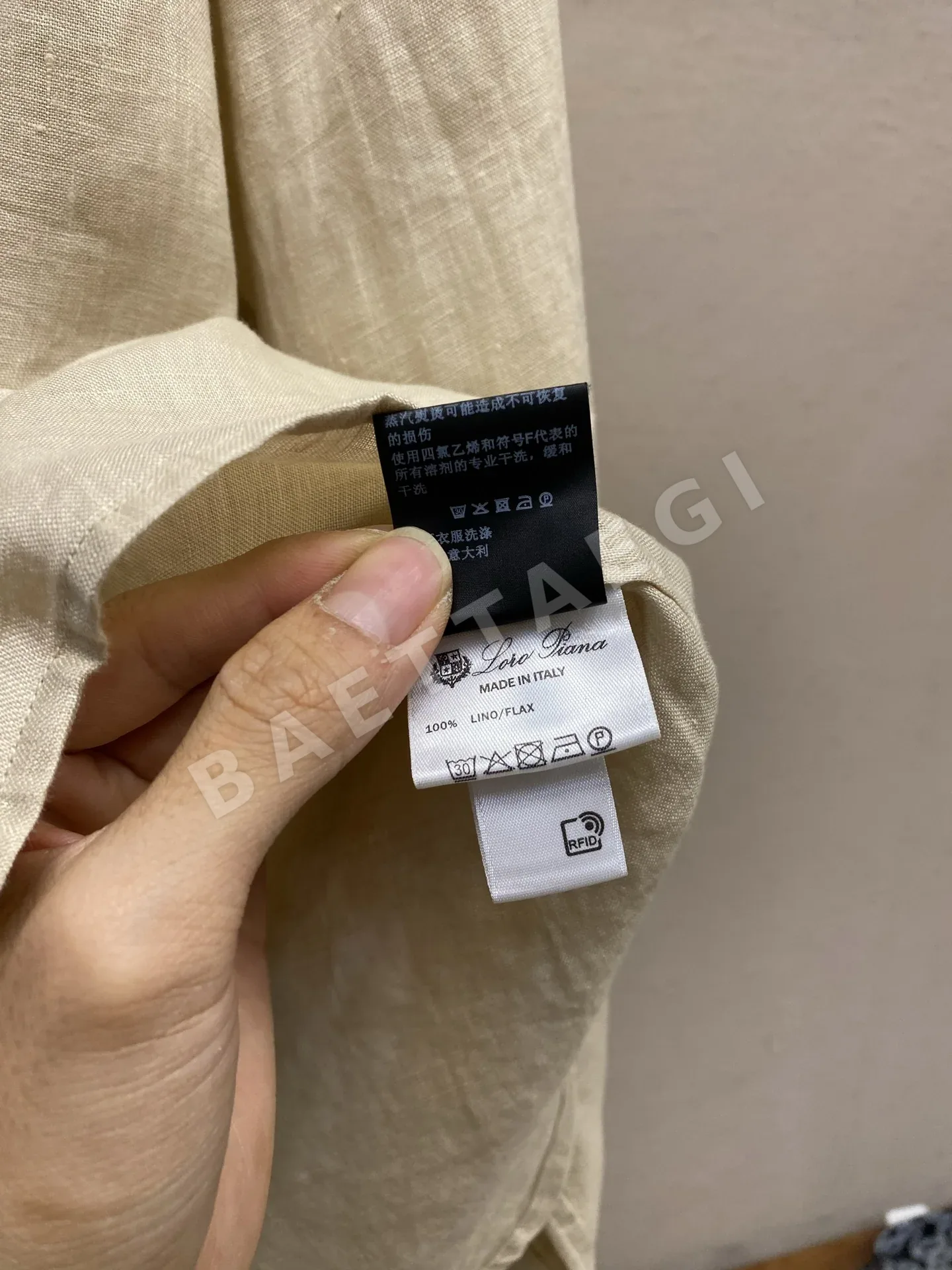 로로피아나 린넨 긴팔 셔츠 남성용 상세 이미지 8