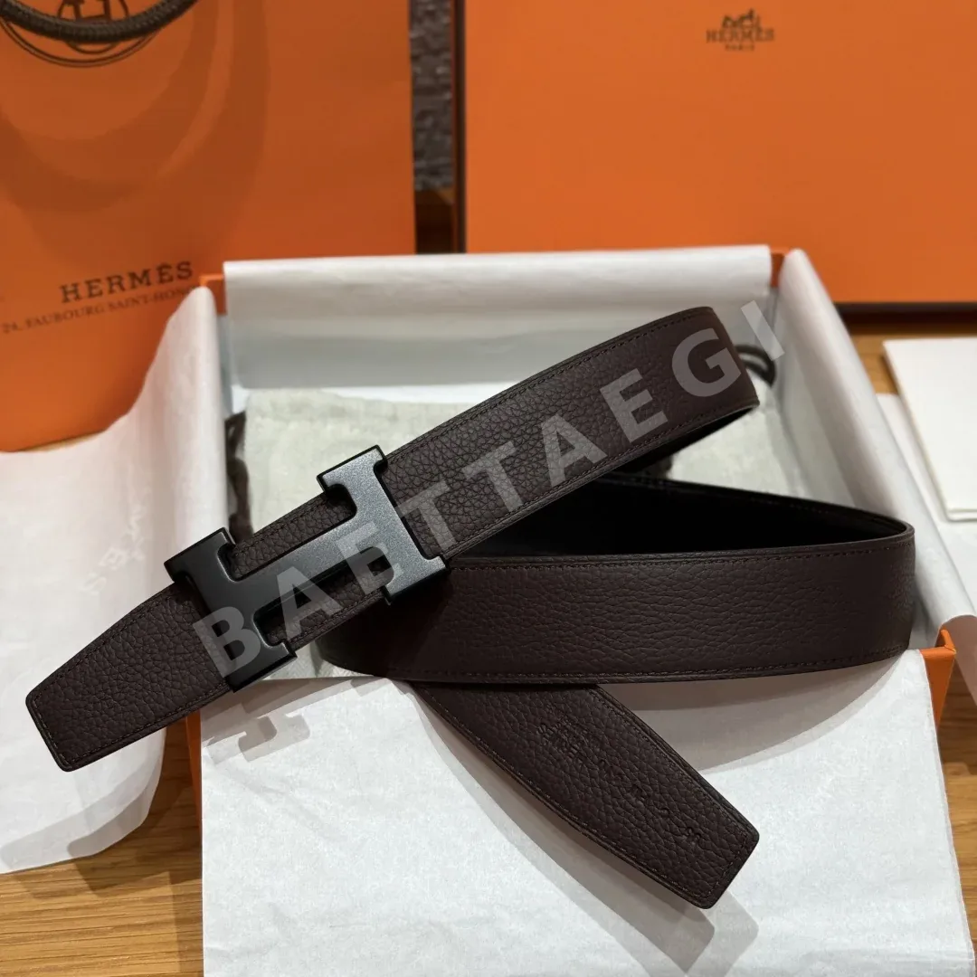 에르메스 리버시블 메탈 버클 남성 벨트 175658
