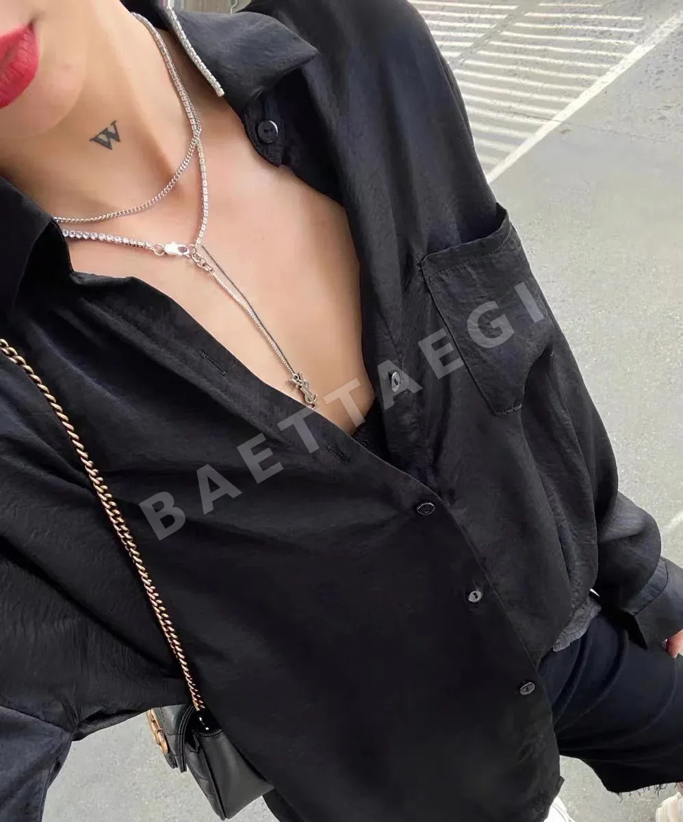 생로랑 레터 목걸이 상세 이미지 4