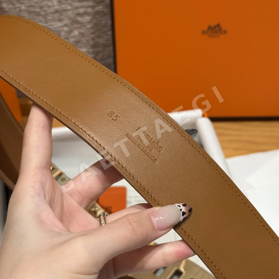 에르메스 코리에르 드 시앙 앱송 카프스킨 벨트 상세 이미지 9