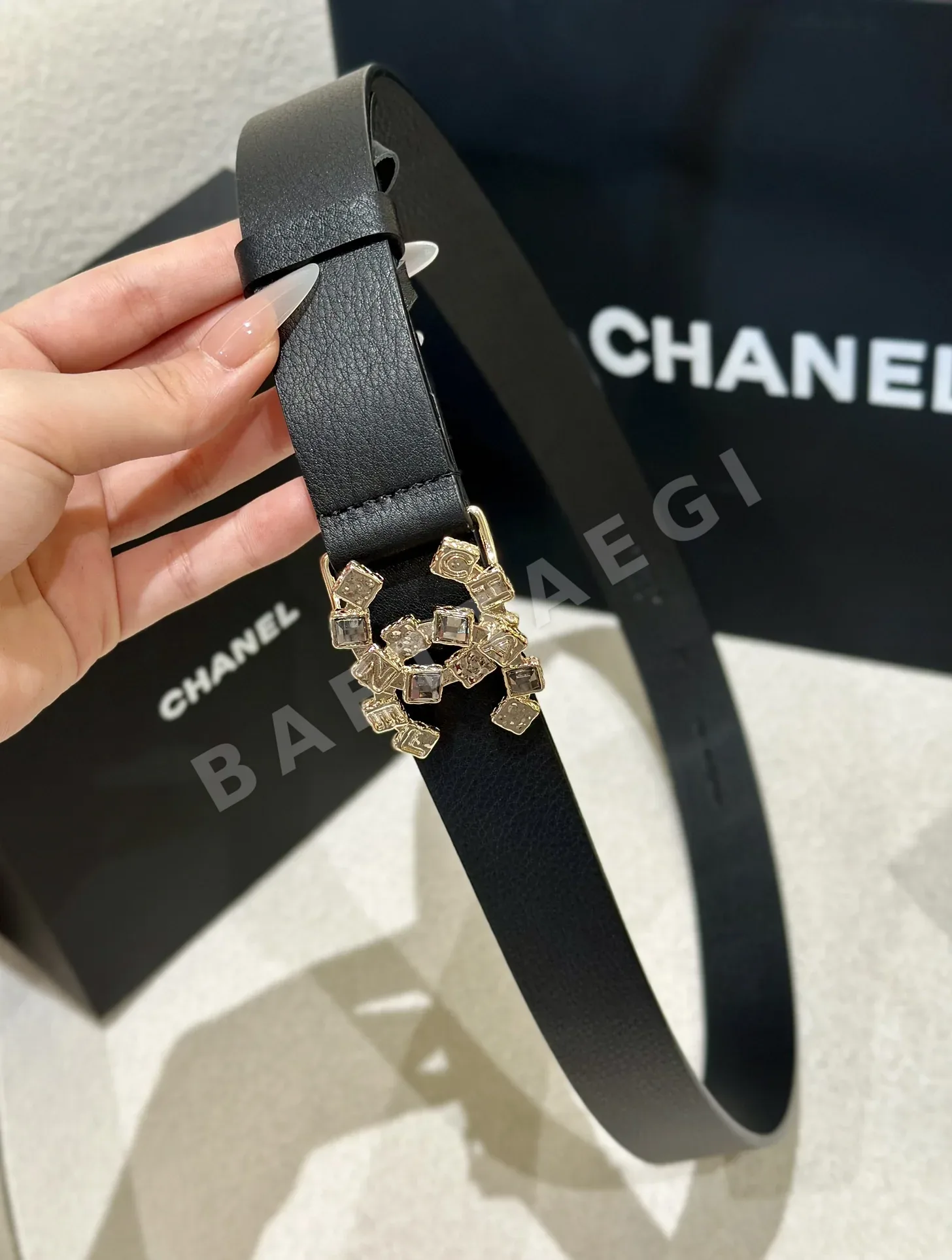 샤넬 클래식 더블 C 가죽 벨트 상세 이미지 3