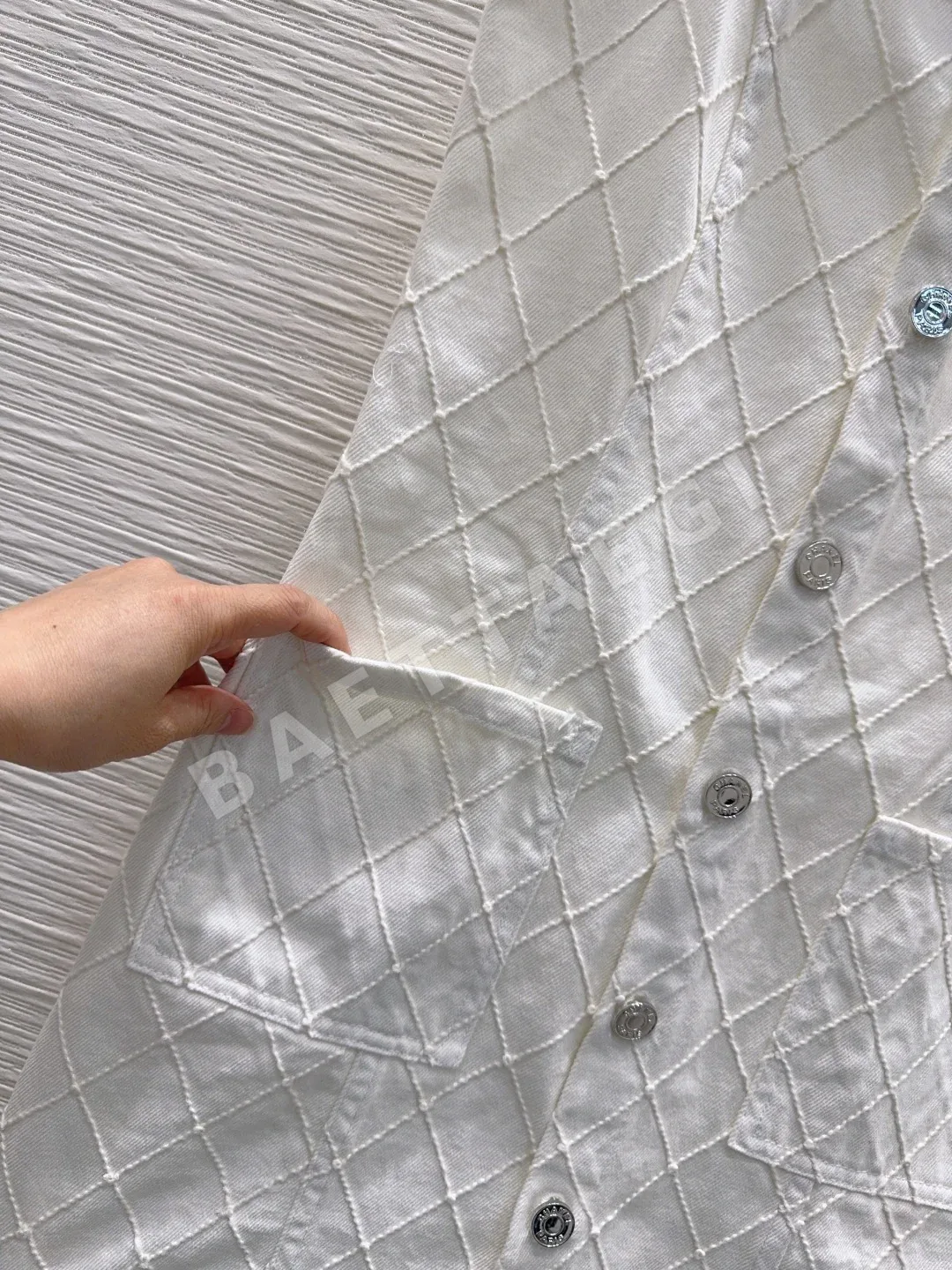 샤넬 여성 린넨 반팔 티셔츠 상세 이미지 6