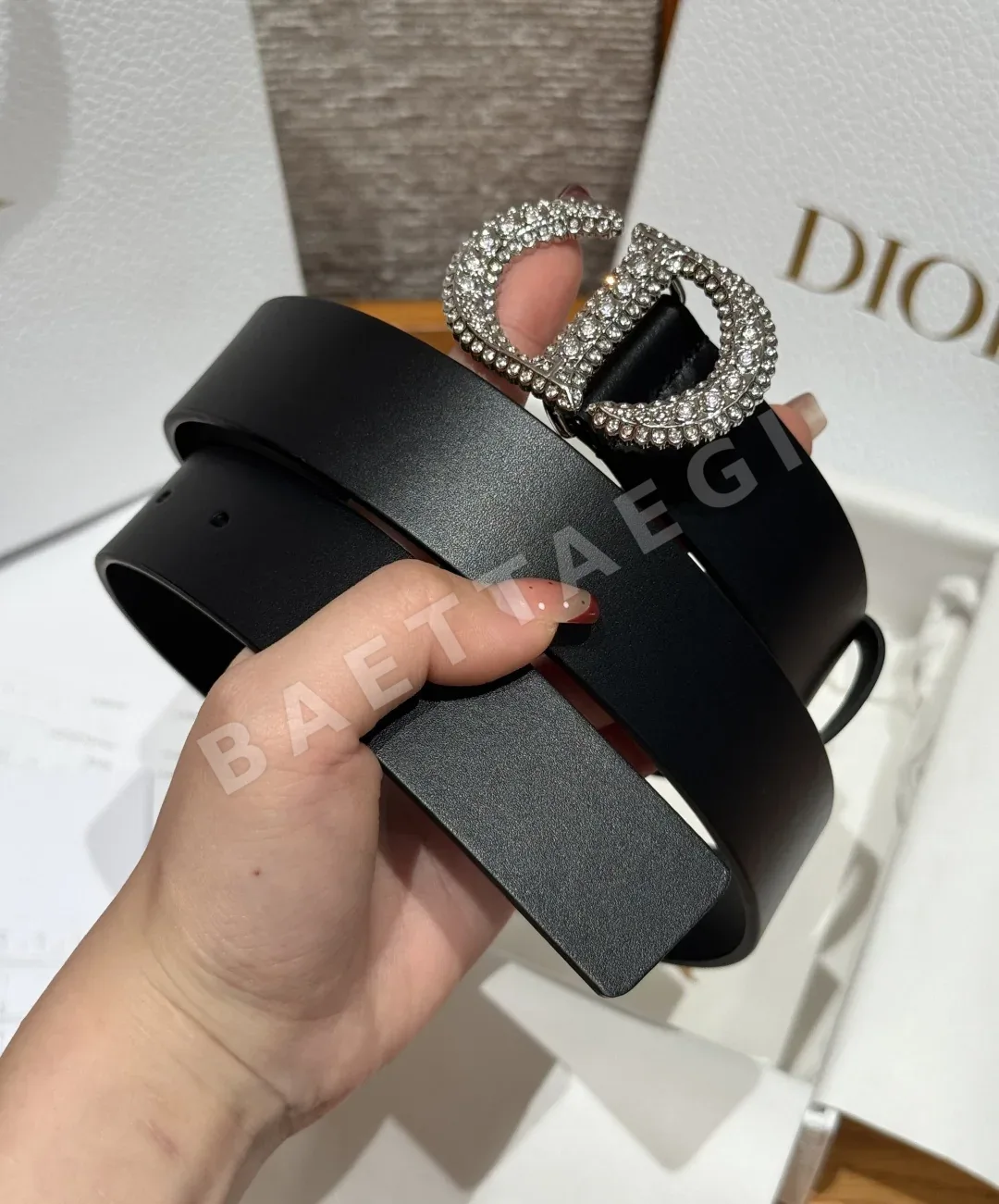 디올 CD 버클 소가죽 양면 벨트 상세 이미지 2