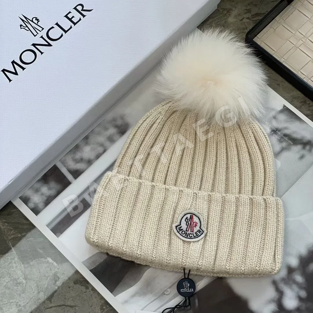 몽클레르 울 폭스퍼 폼폼 모자 79356