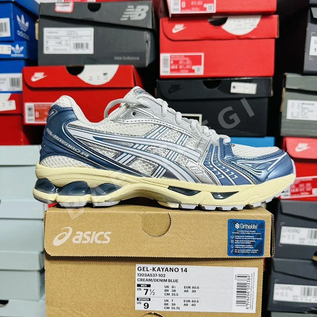 아식스 [TOP] 젤 카야노 14 1203A537-102 200255 Asics Gel-Kayano 14 Cream Metallic Blue