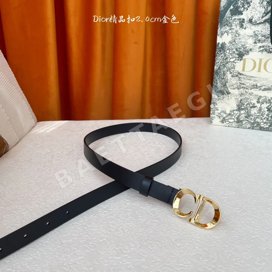 디올 CD 버클 가죽 벨트 상세 이미지 3