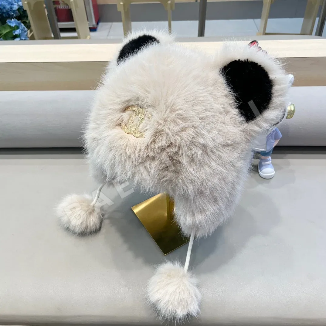 샤넬 페이크 퍼 곰 귀 모자 상세 이미지 3