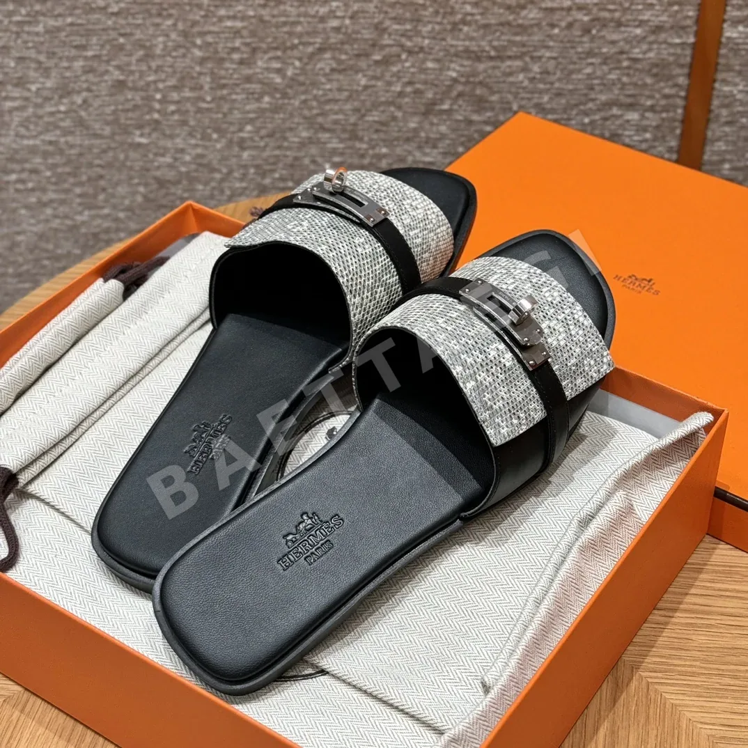 에르메스 줄리아 샌들 블랙 도마뱀 가죽 상세 이미지 2