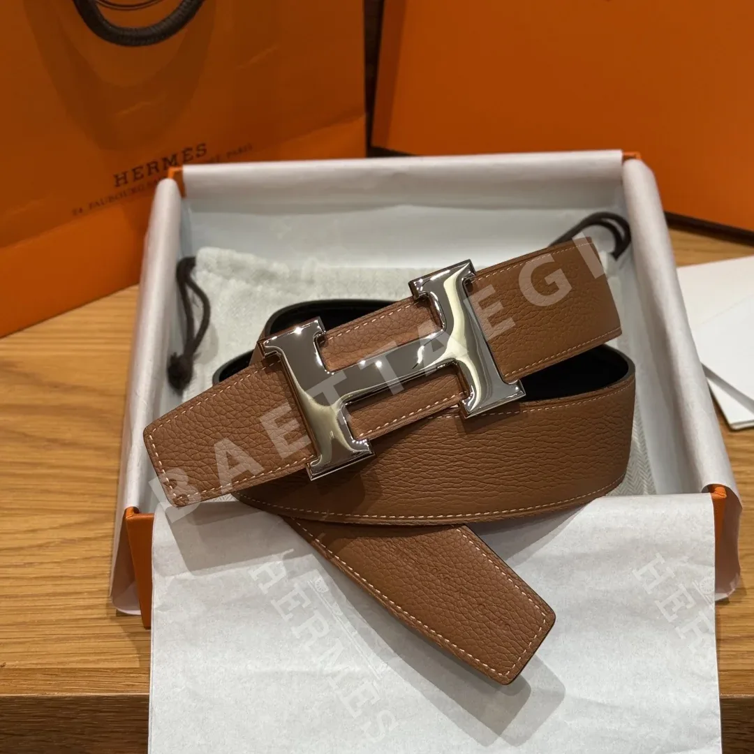 에르메스 리버시블 메탈 버클 벨트 176350