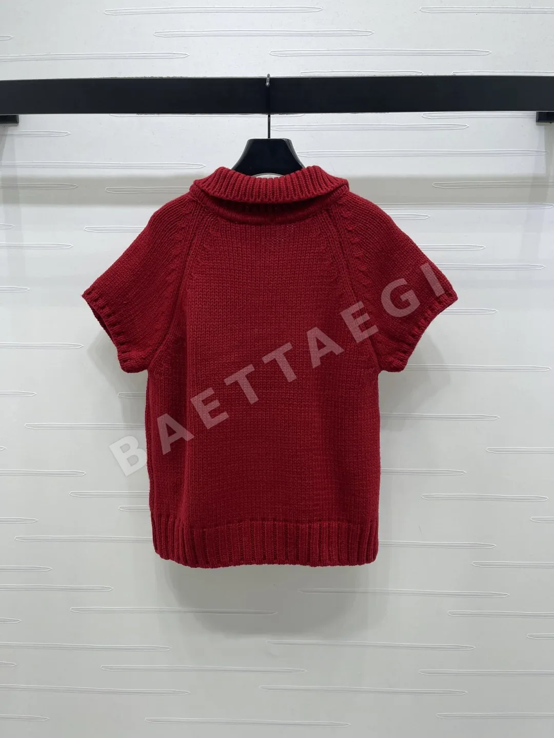 샤넬 울 혼방 카라 니트 반팔 티셔츠 5954 상세 이미지 8