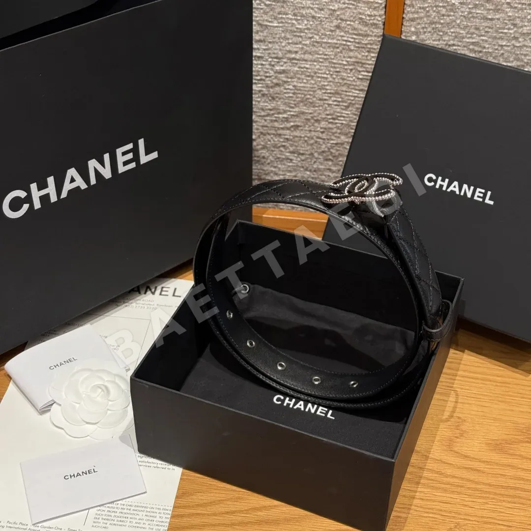 샤넬 램스킨 더블 C 메탈 로고 벨트 상세 이미지 3