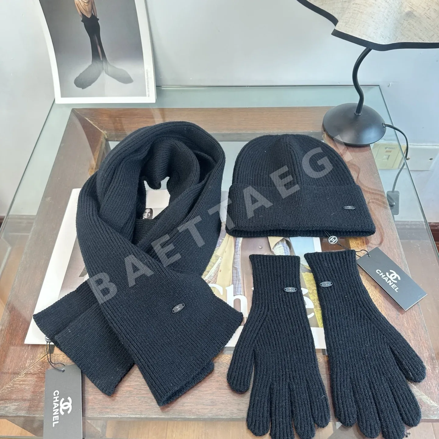 샤넬 울 니트 비니 모자 상세 이미지 9
