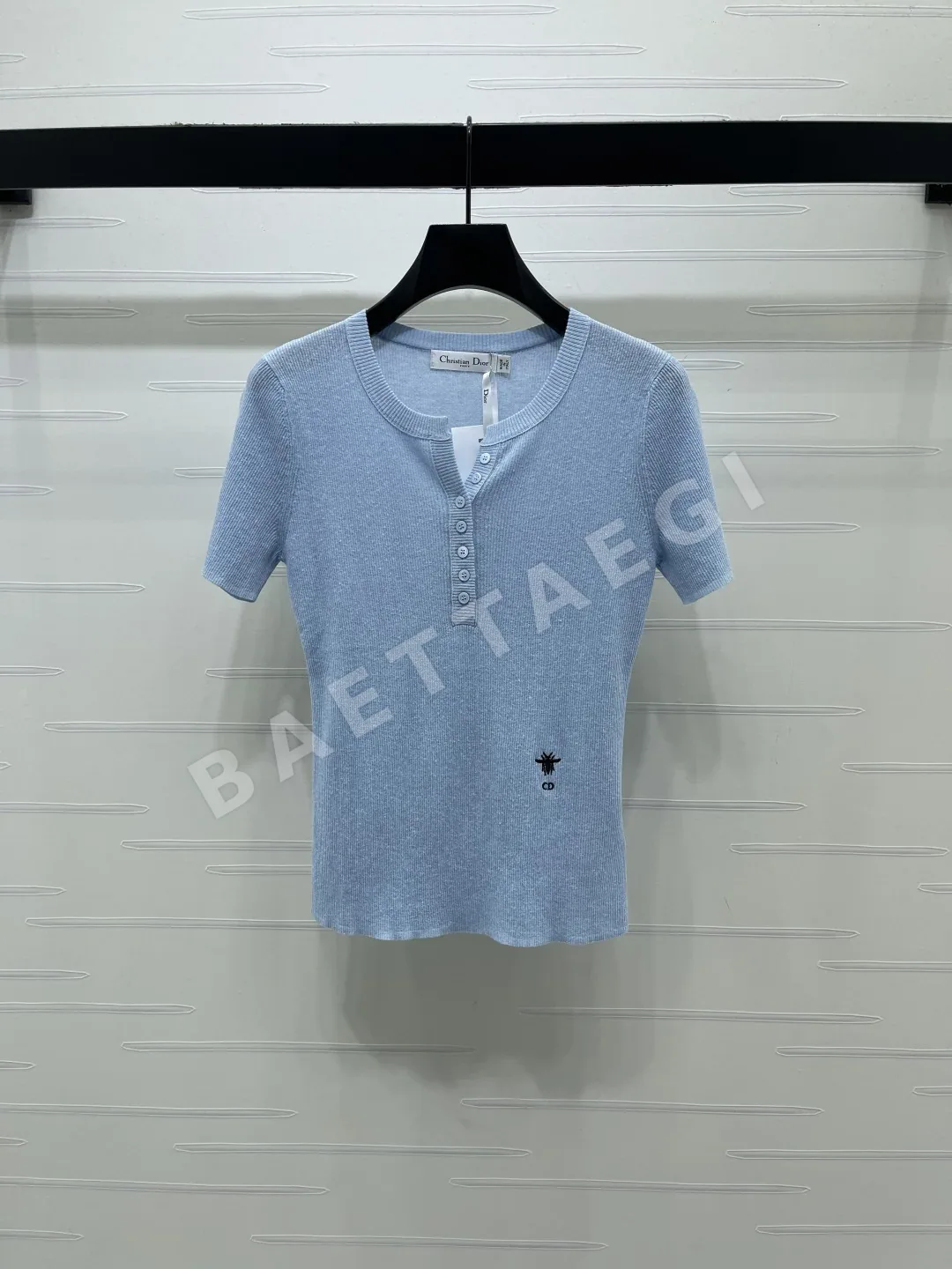 디올 크루넥 반팔 니트 탑 92818