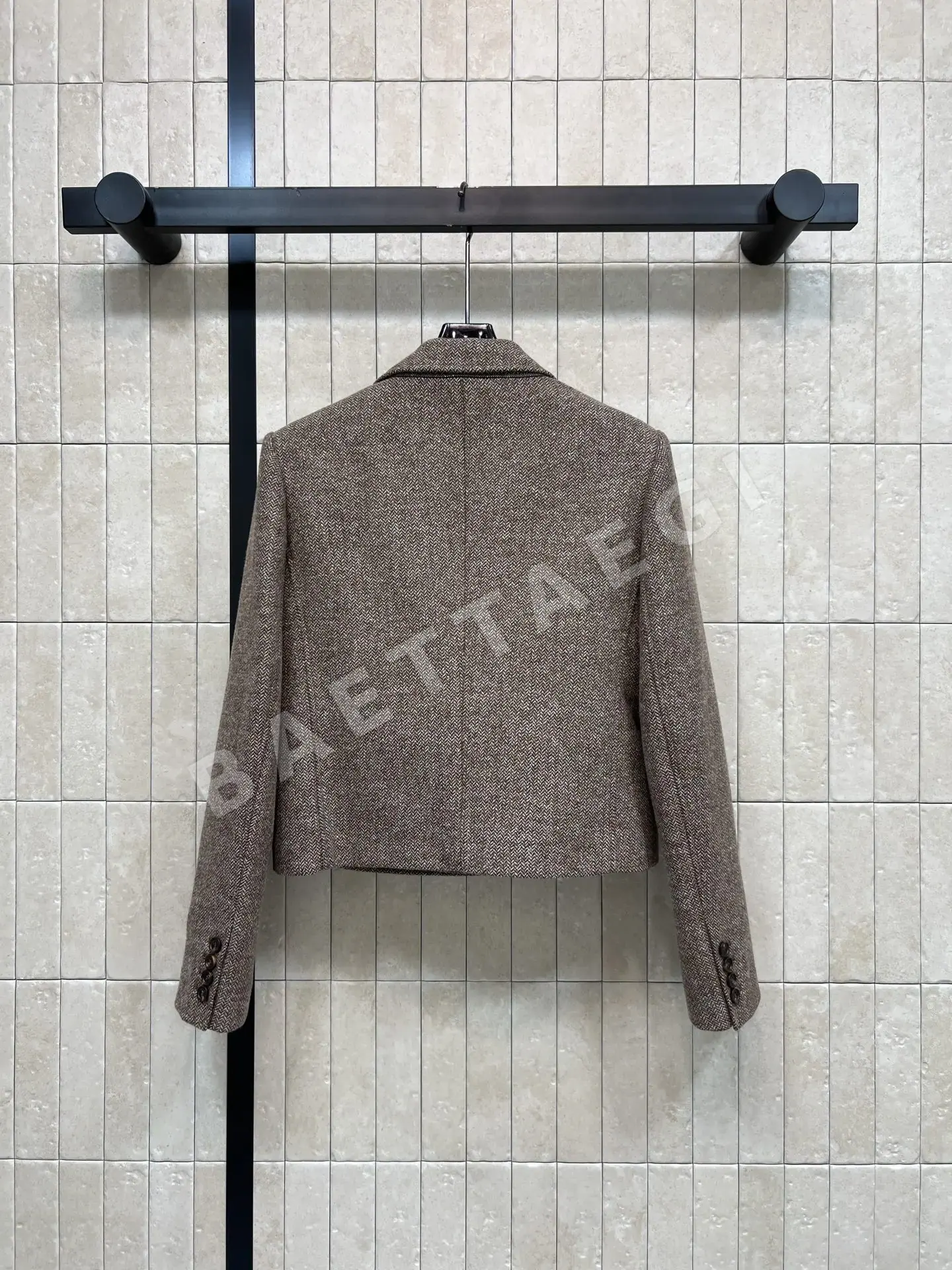 브루넬로쿠치넬리 빈티지 헤링본 울 더블 브레스티드 자켓 상세 이미지 8