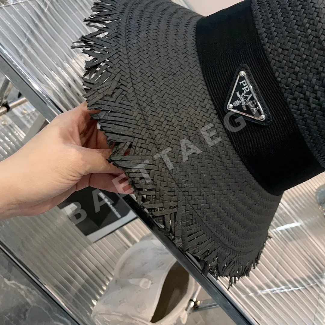 프라다 프린지 장식 밀짚 모자 상세 이미지 4