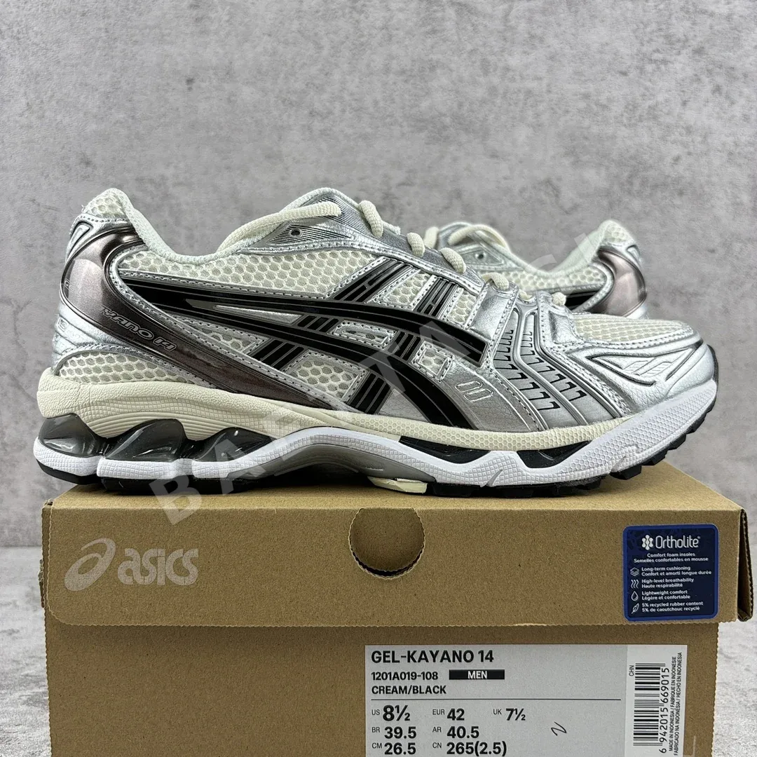 아식스 [ZC] 1201A019-108 200236 Asics 】Gel-Kayano 14 Cream Black Metallic Plum