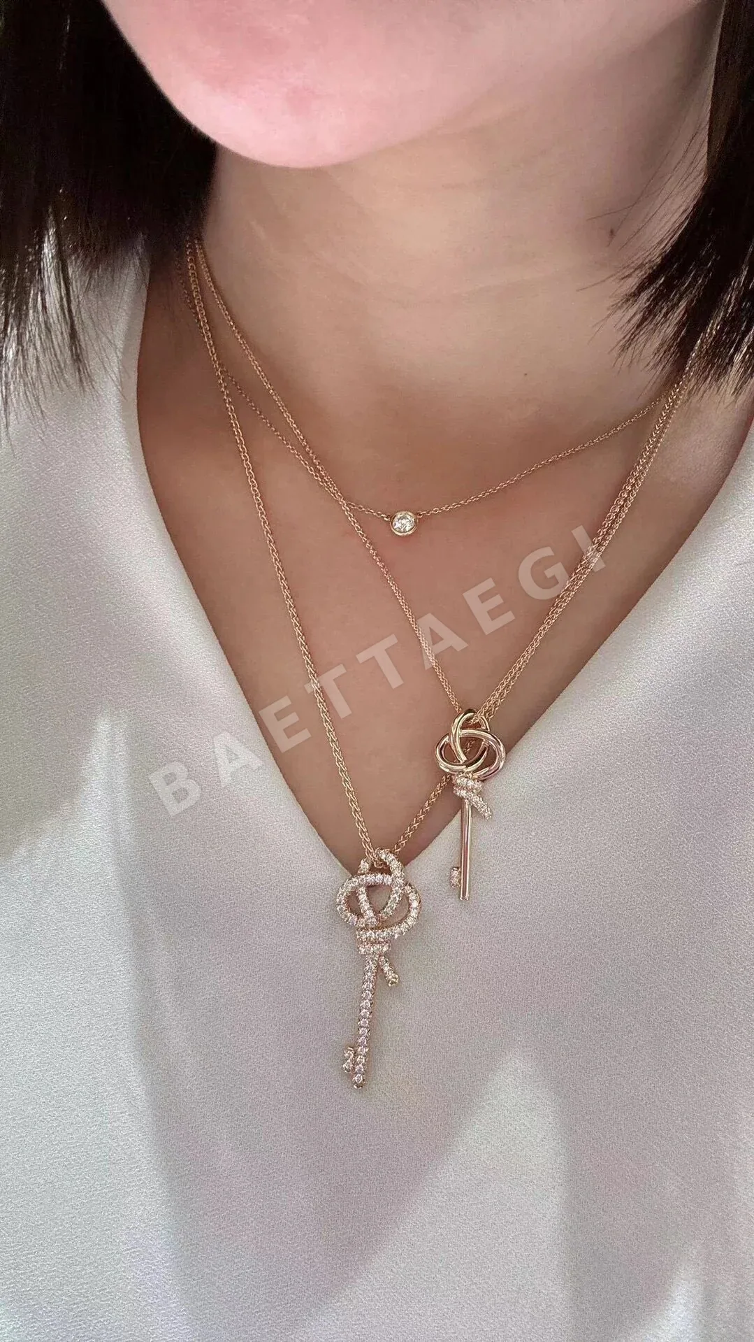 티파니 키 다이아몬드 장식 목걸이 상세 이미지 4