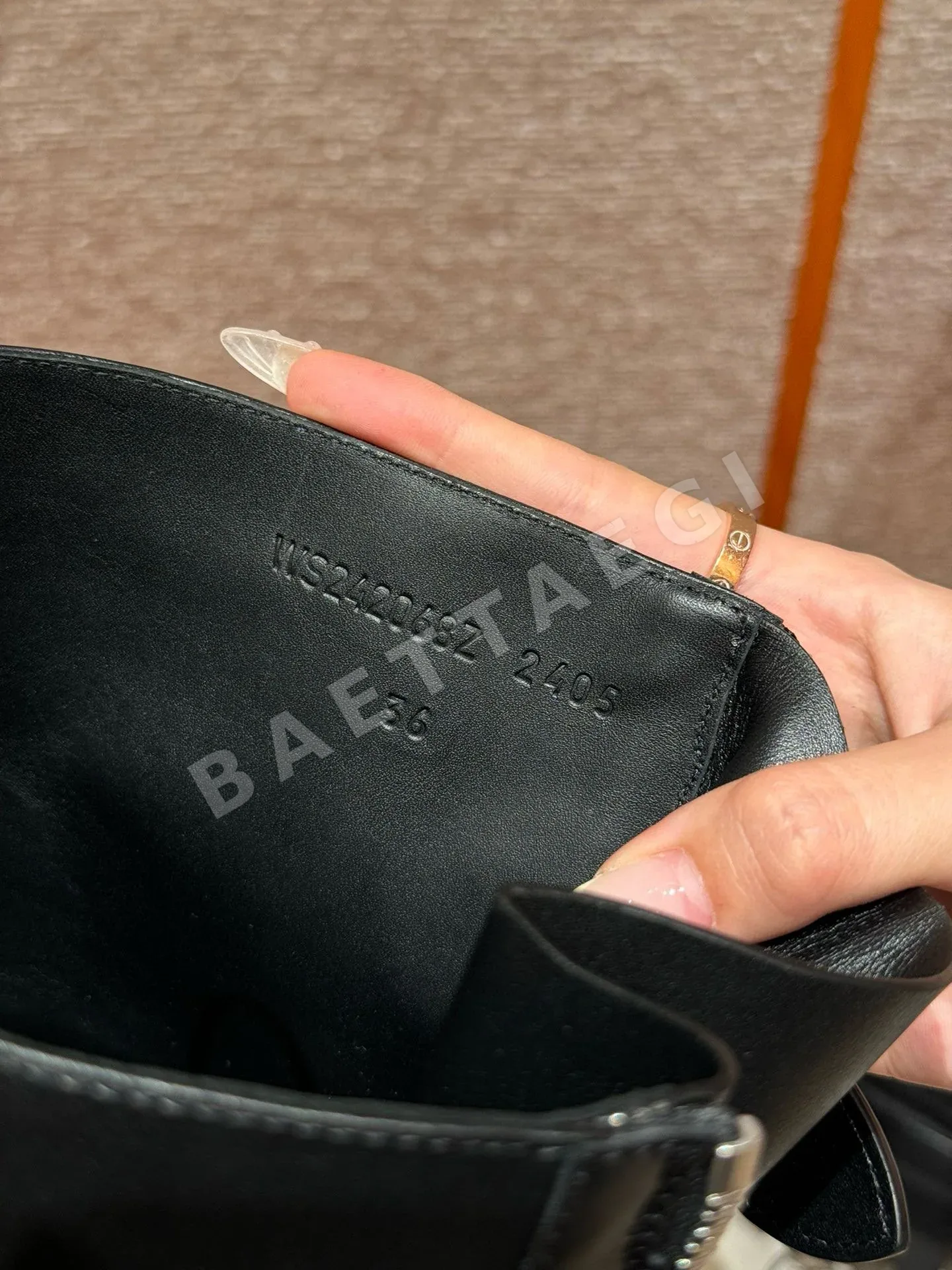 에르메스 부츠 블랙 카프스킨 은색 버클 상세 이미지 4