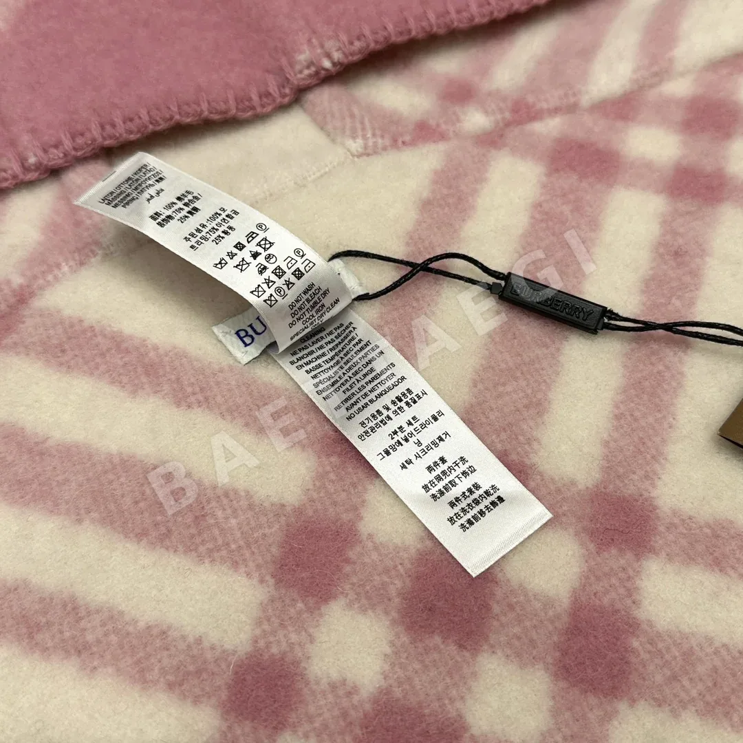 버버리 체크 울 후드 머플러 상세 이미지 8