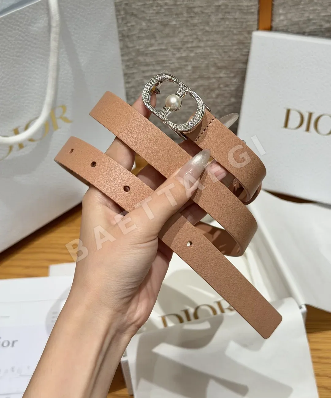 디올 디종 30 몽테뉴 카프스킨 벨트 상세 이미지 2