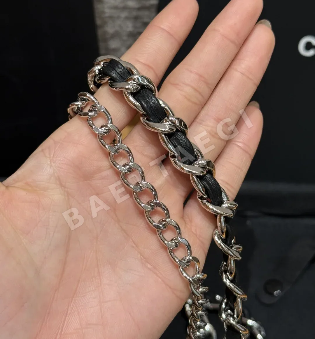 샤넬 더블 C 메탈 체인 가죽 벨트 상세 이미지 6