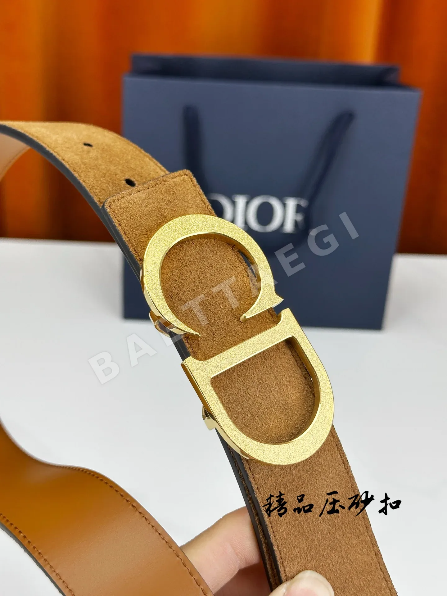 디올 스웨이드 가죽 벨트 상세 이미지 2