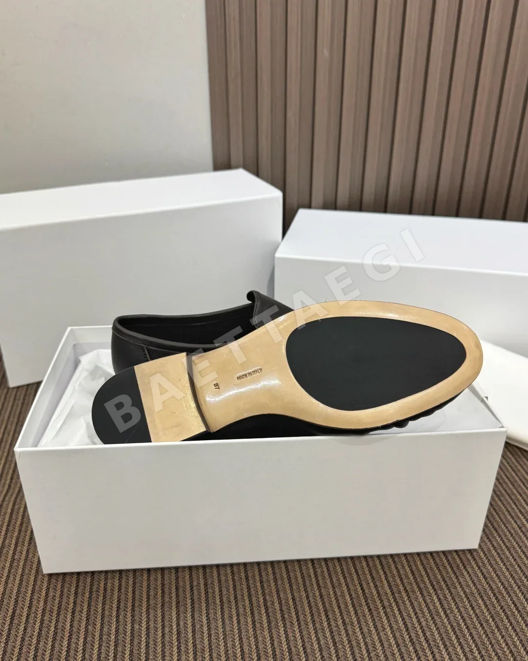 더로우 로퍼 가죽 플리츠 디테일 상세 이미지 9