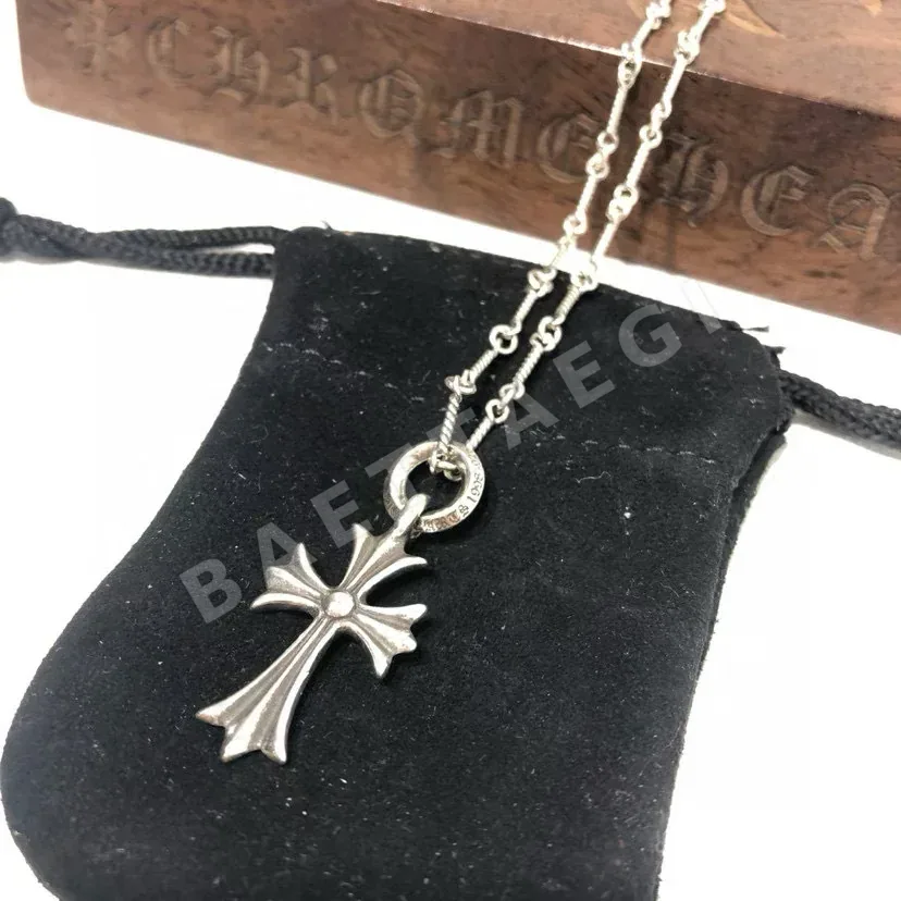 크롬하츠 클래식 레트로 크로스 뱀부 목걸이 상세 이미지 2