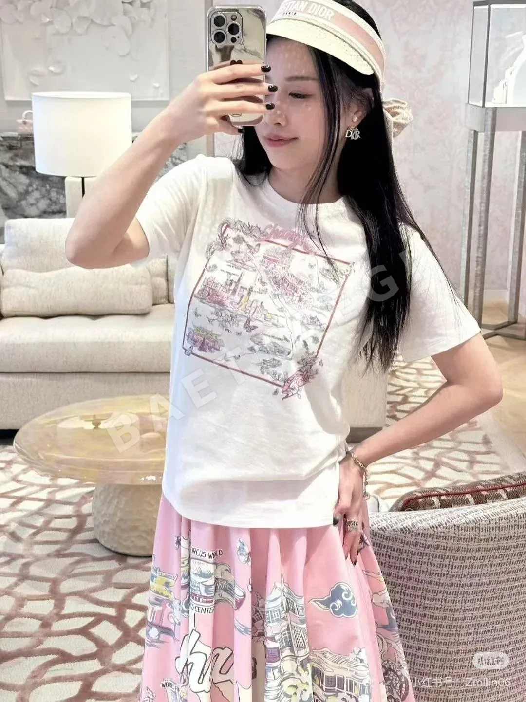 디올 프린트 시티 스트리트 스커트 상세 이미지 2