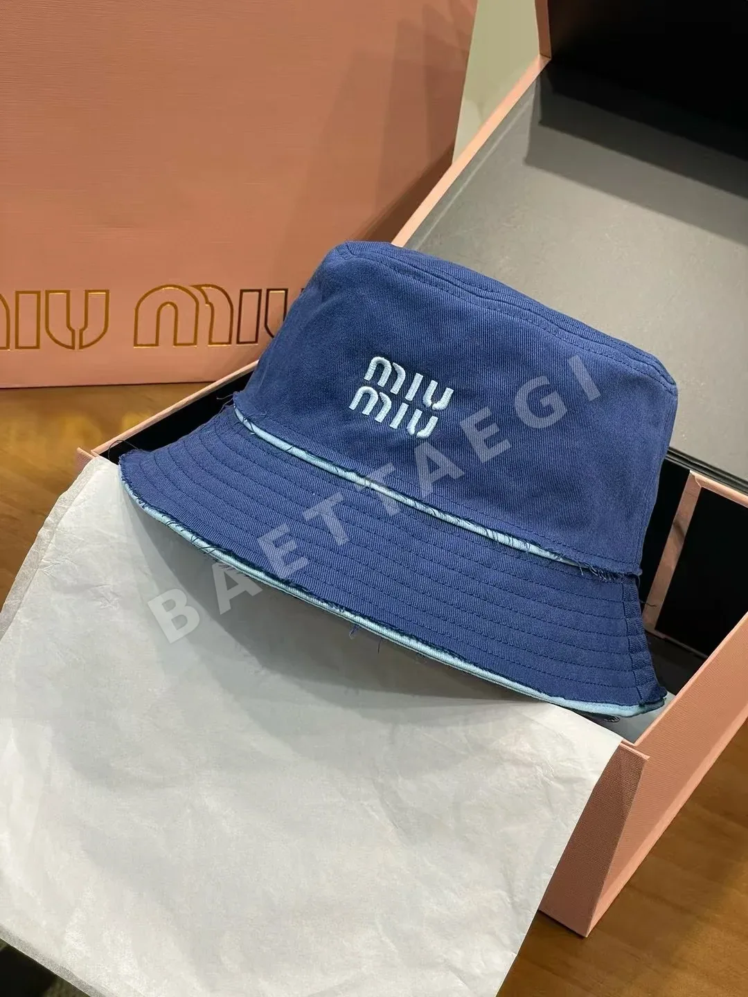 미우미우 패치워크 피셔맨 햇 모자 상세 이미지 4