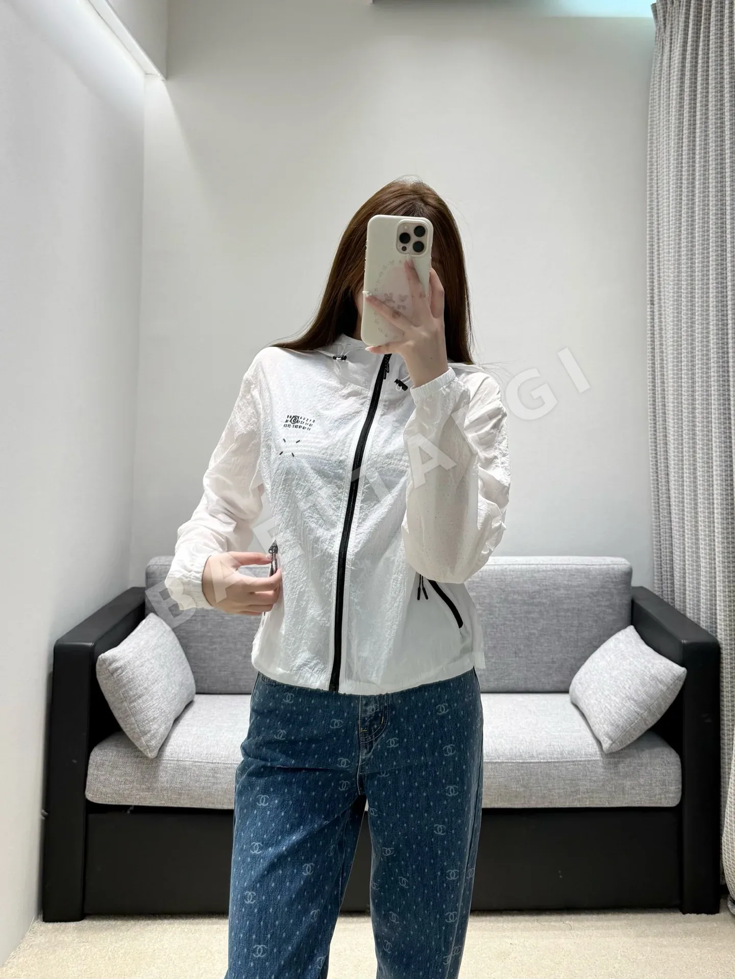 마르지엘라 크롭 후디 자켓 여성용 상세 이미지 7
