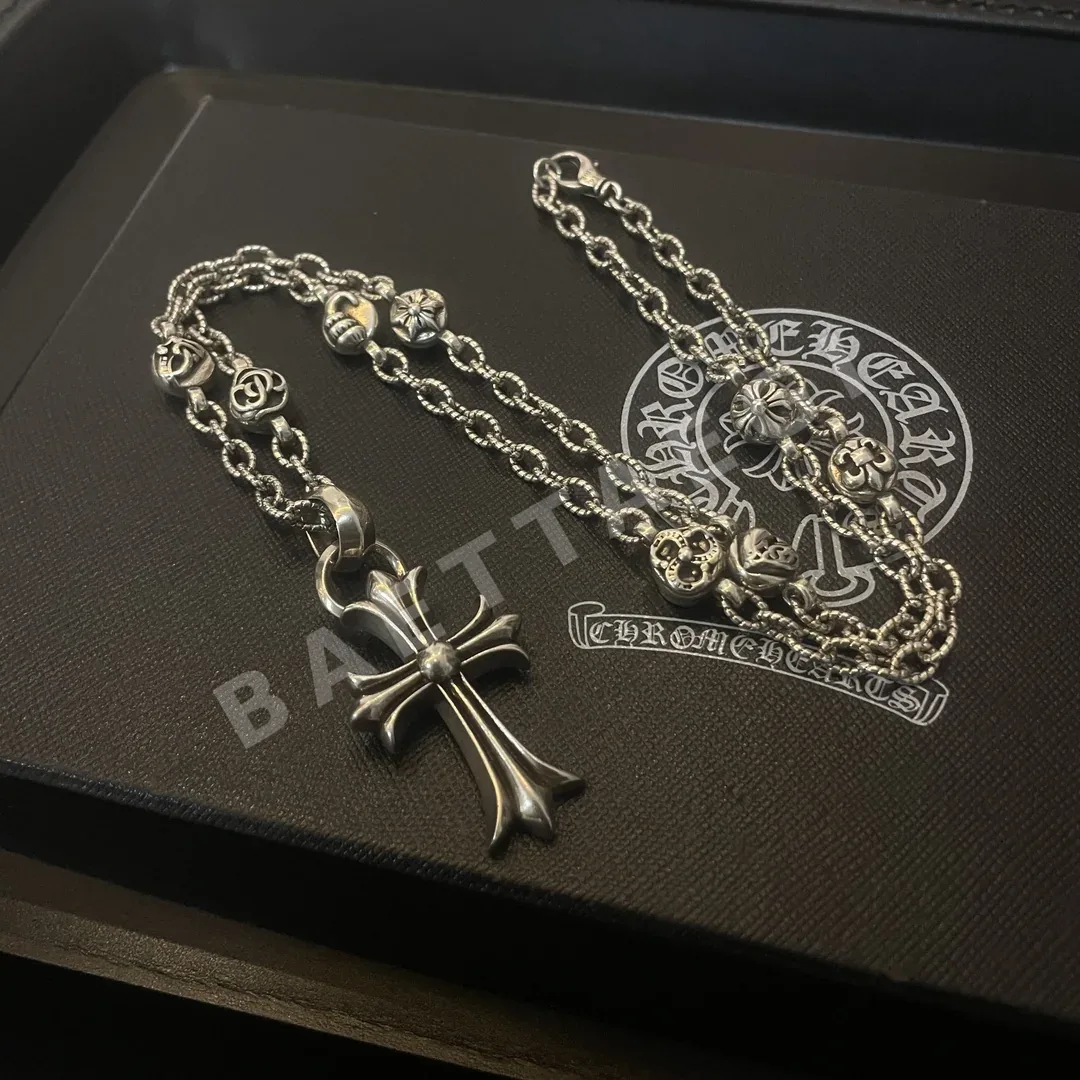 크롬하츠 클래식 브레이디드 크로스 목걸이 상세 이미지 6