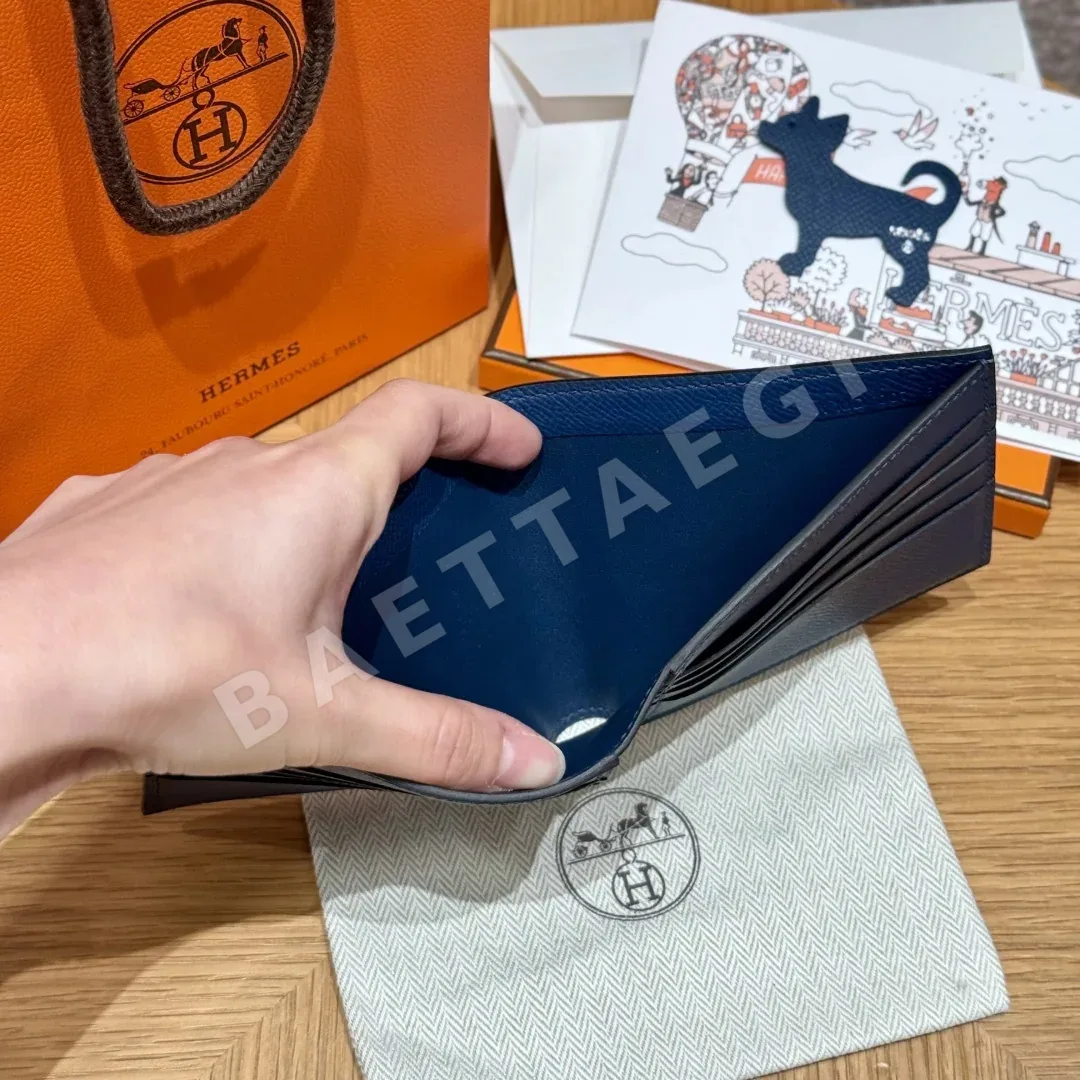 에르메스 딥 블루 엡솜 소가죽 지갑 상세 이미지 3