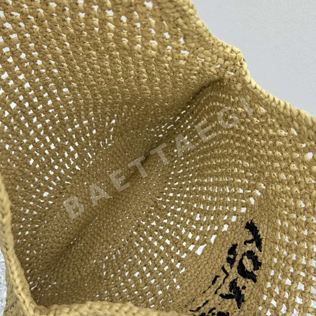 프라다 살구색 라피아 메시 토트백 상세 이미지 6