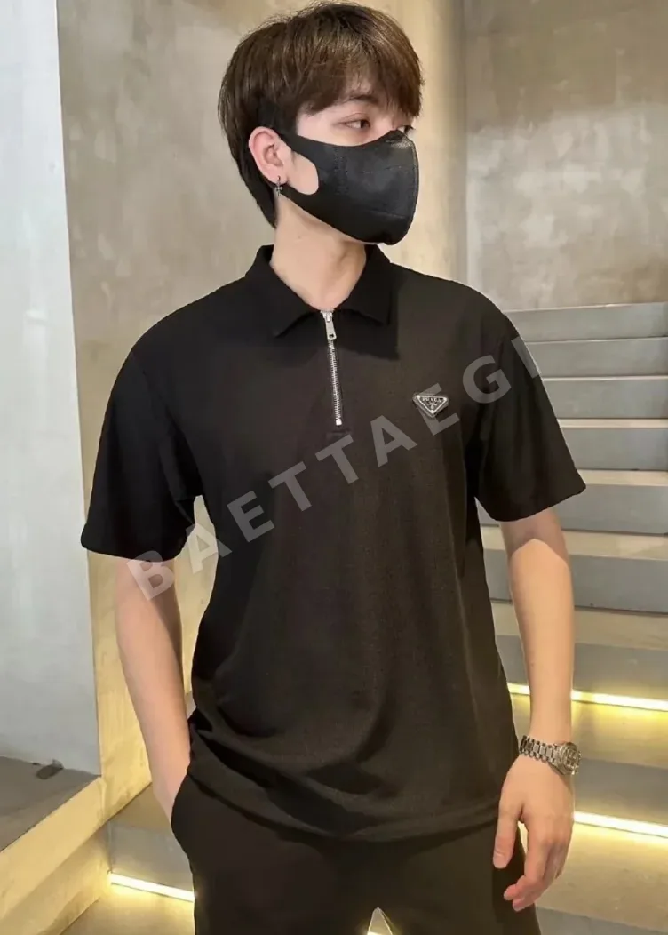 프라다 리나일론 디테일 남성 반팔 폴로셔츠 상세 이미지 9