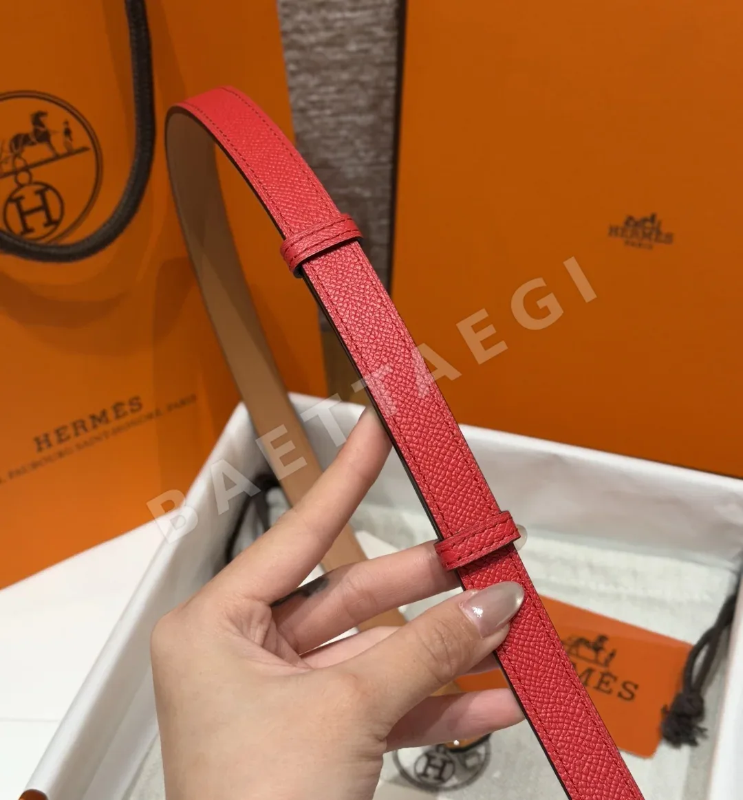 에르메스 켈리 팔라듐 버클 헌터 가죽 벨트 상세 이미지 8