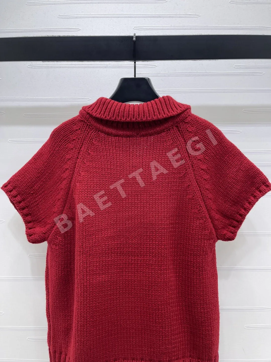 샤넬 울 혼방 카라 니트 반팔 티셔츠 5954 상세 이미지 7