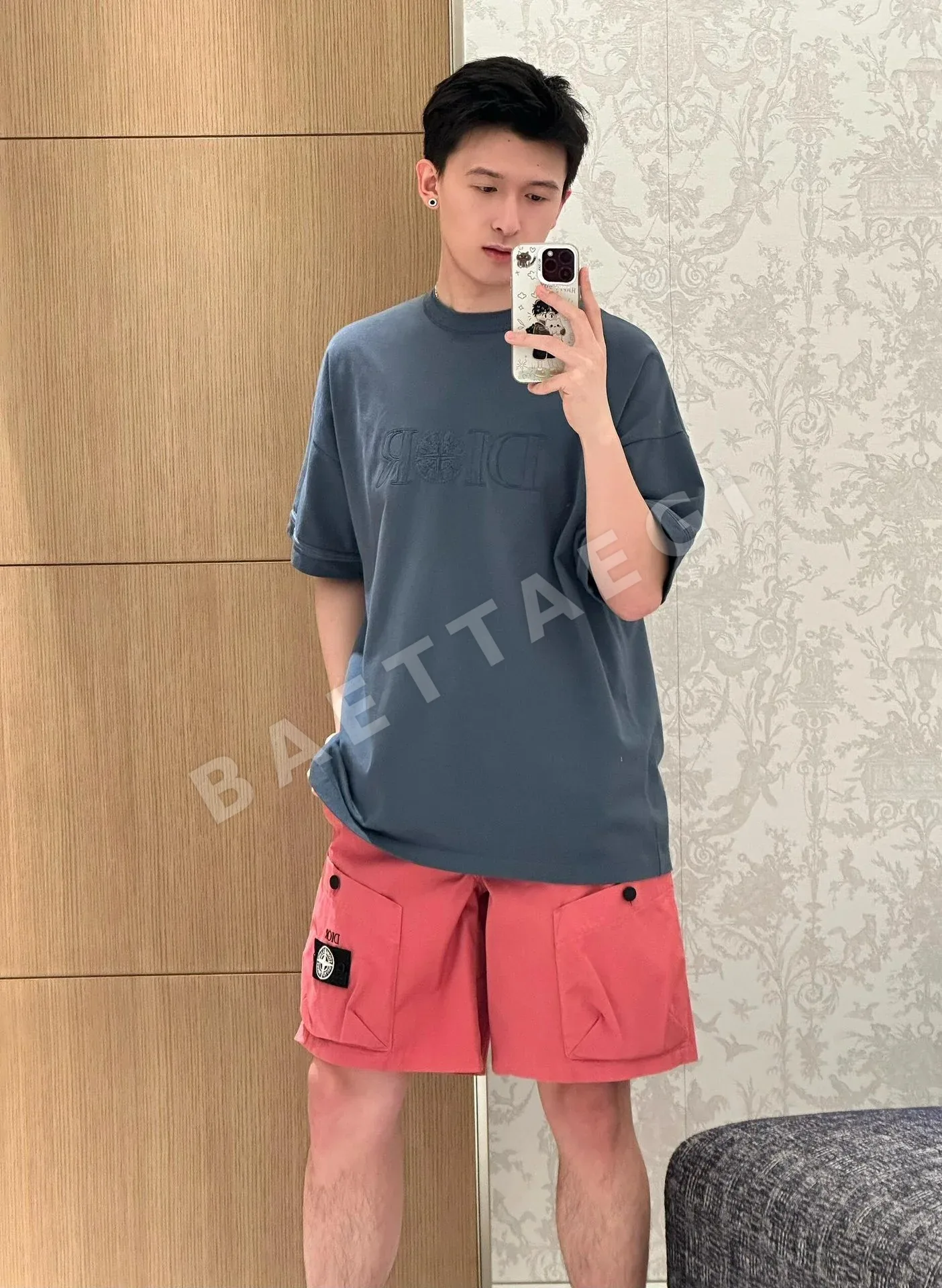스톤아일랜드 로고 자수 크루넥 반팔 티셔츠 상세 이미지 6