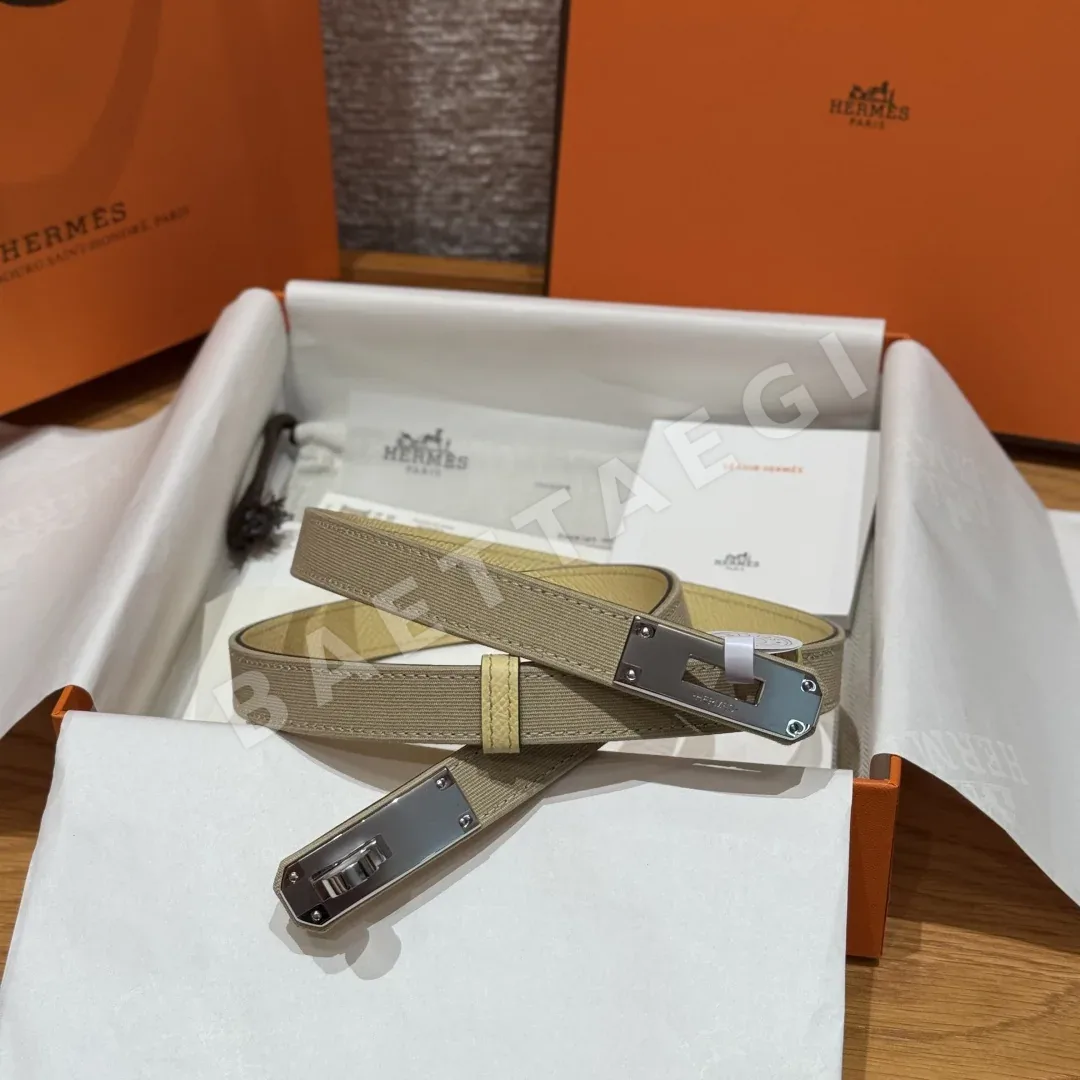 에르메스 앱송 카프스킨 캠버스 켈리 버클 벨트 상세 이미지 1