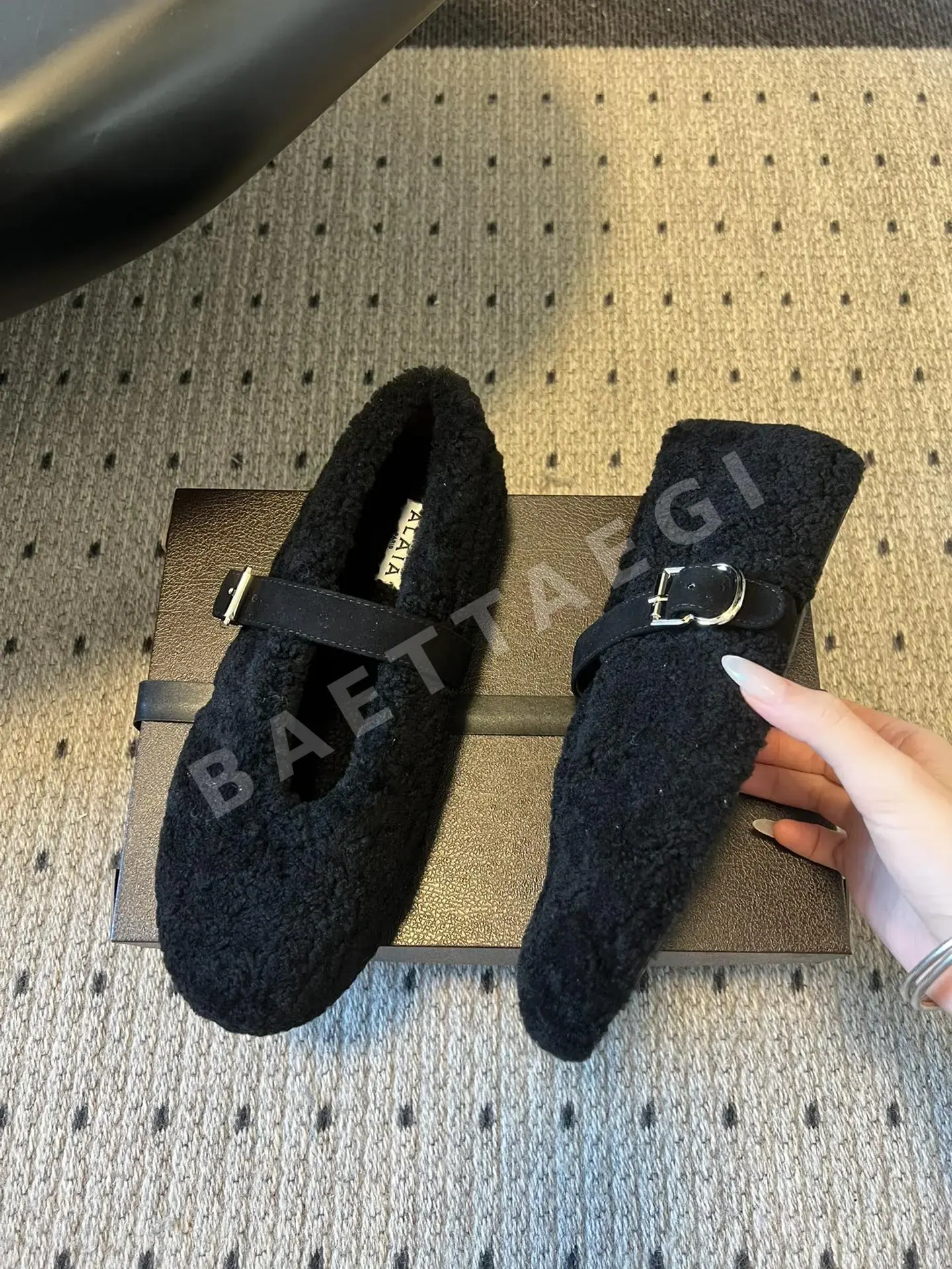 알라이아 울 발레 메리제인 슈즈 상세 이미지 3