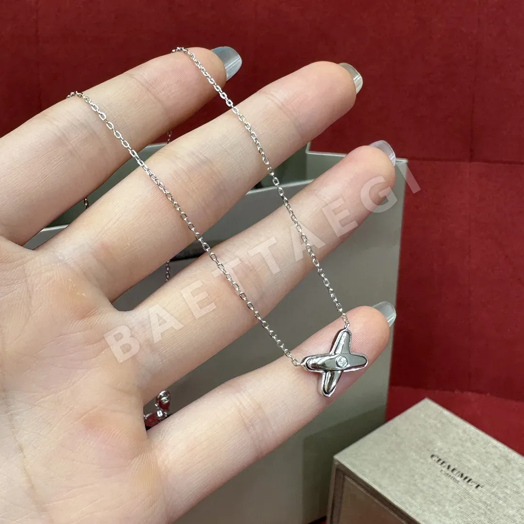 쇼메 크로스링크 라인스톤 목걸이 상세 이미지 2