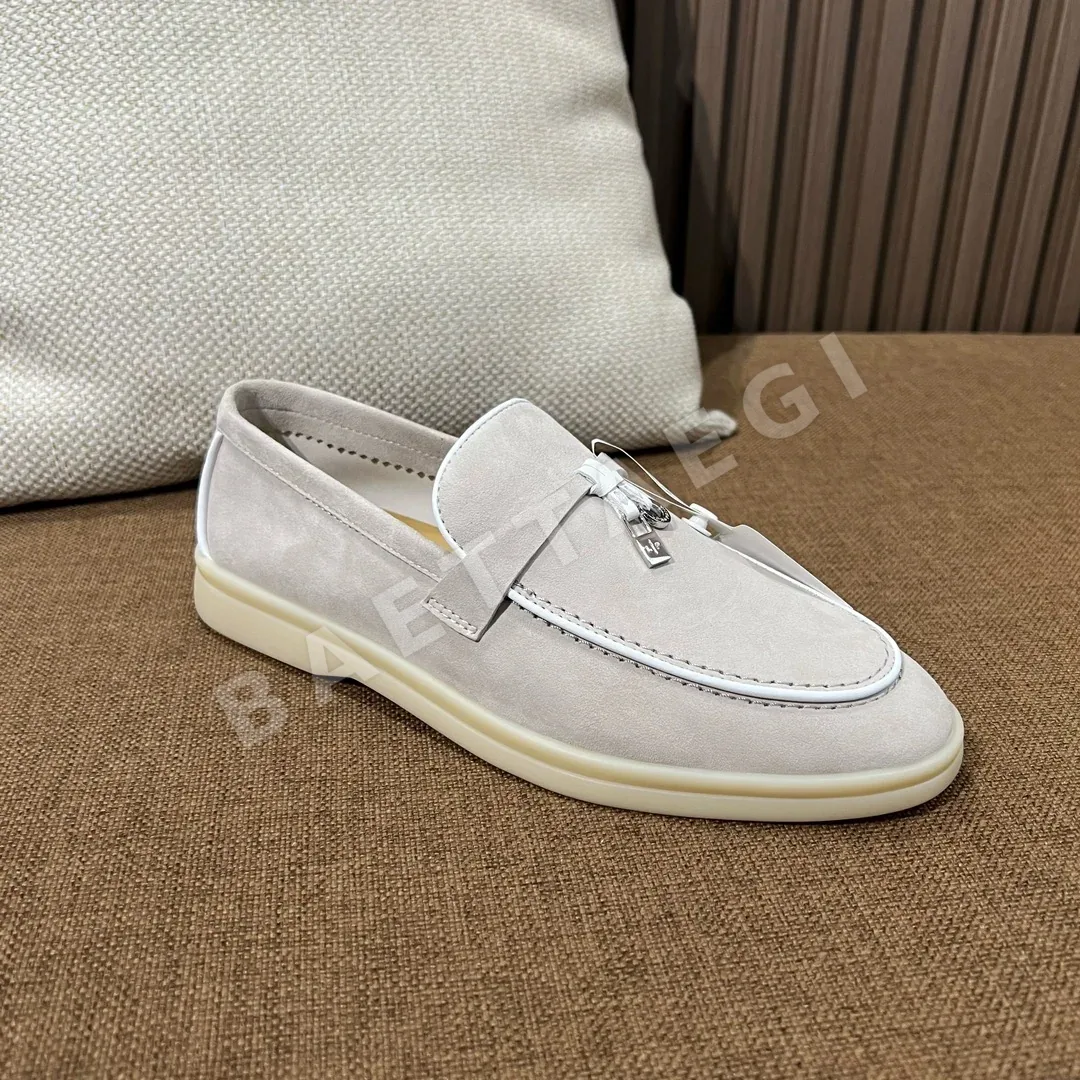 로로피아나 회색 파이핑 로퍼 9810 상세 이미지 6