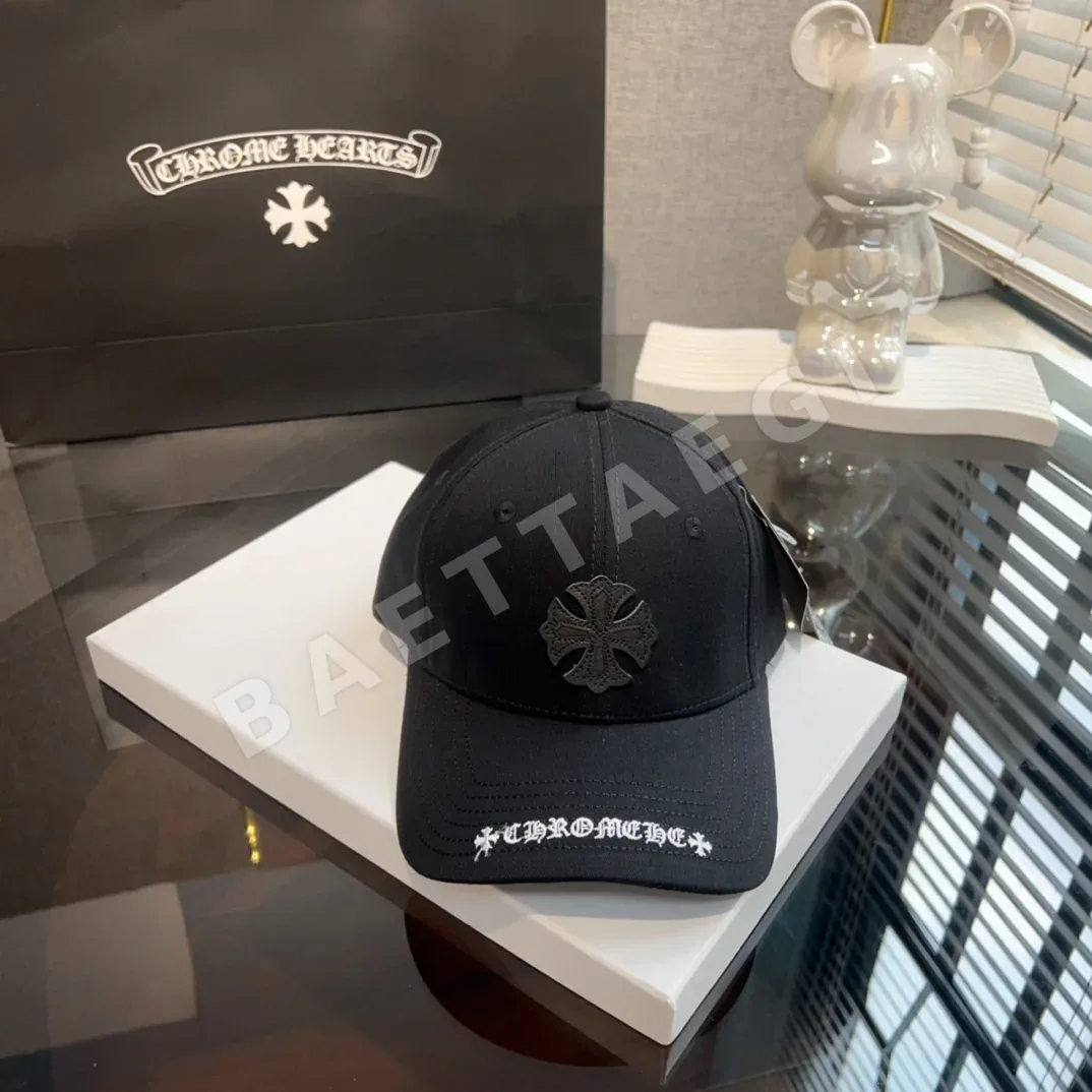 크롬하츠 다크 레더 크로스 베이스볼 캡 84668