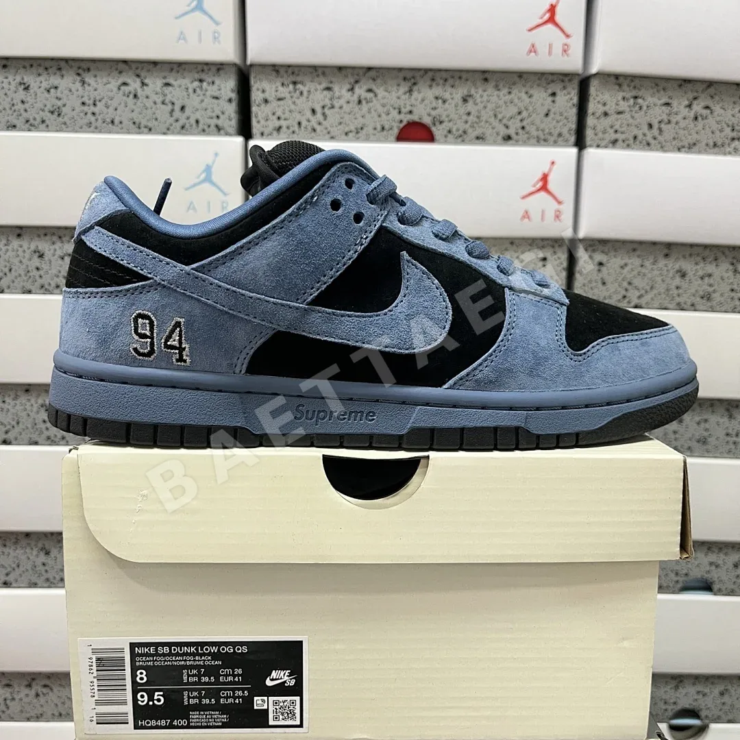 나이키 [AY] SB 덩크 로우 블루 블랙 HQ8487-400 201043 Nike SB Dunk Low Supreme 94 Ocean Fog
