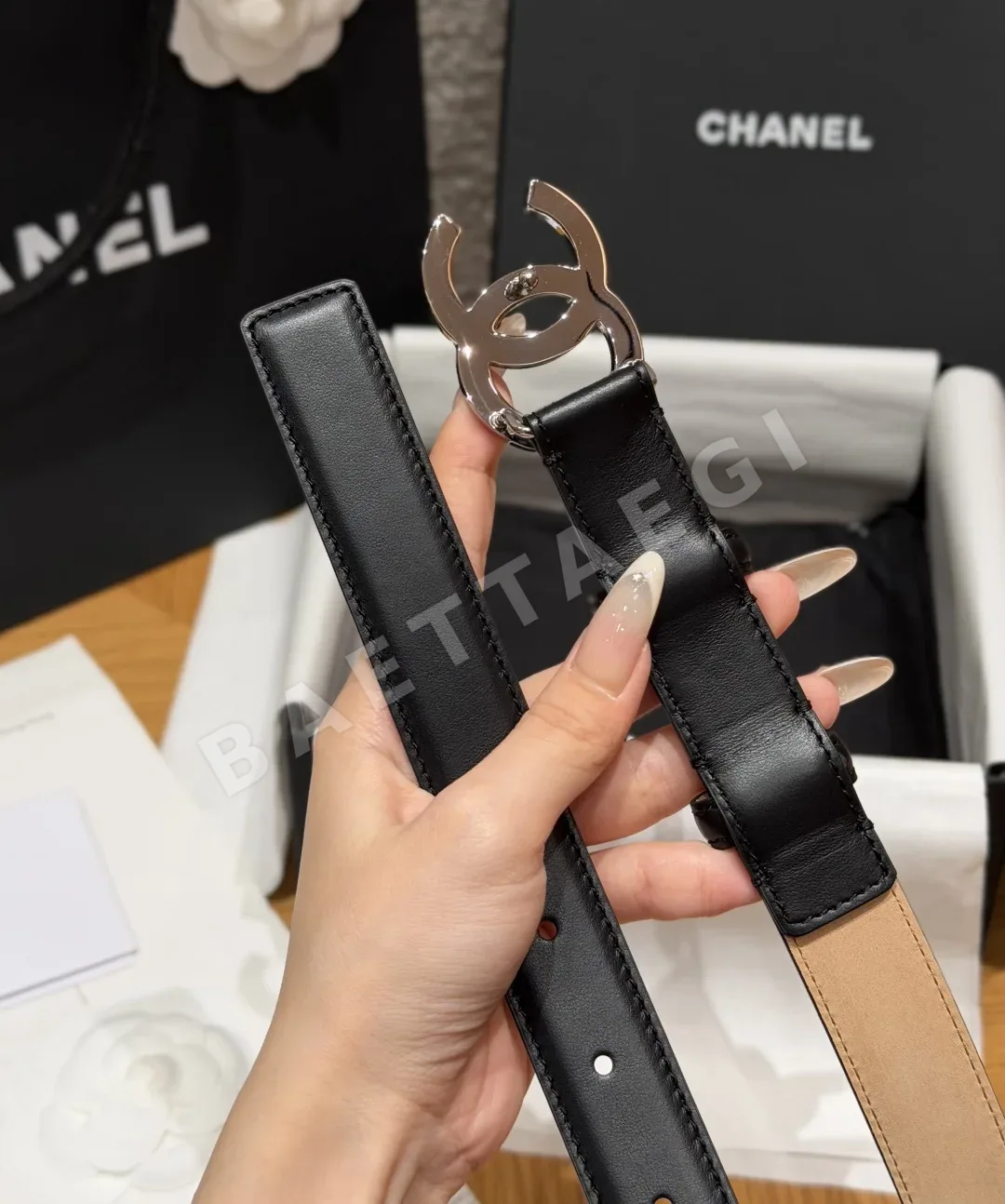 샤넬 더블 C 가죽 벨트 상세 이미지 9
