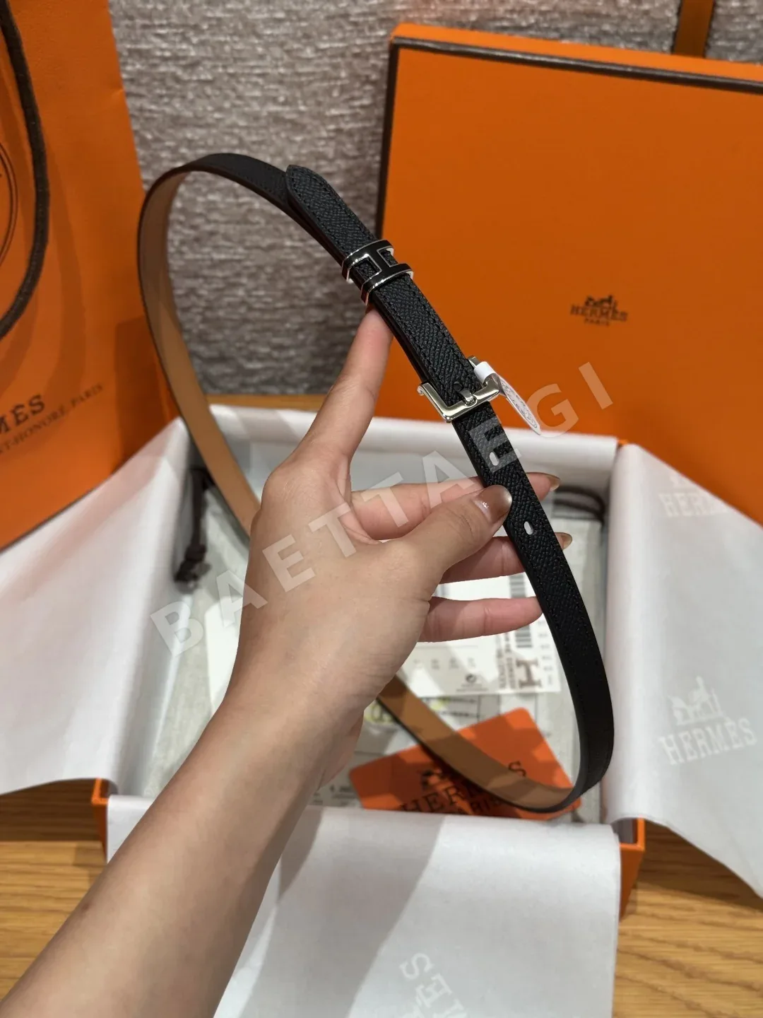 에르메스 팝 H 에포손 카프스킨 벨트 상세 이미지 4