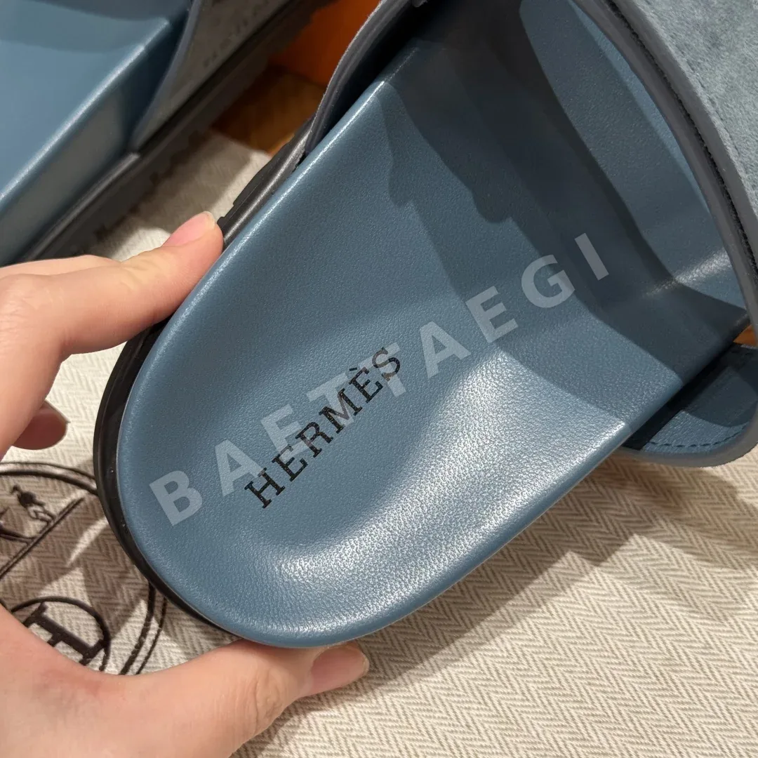 에르메스 시프레 샌들 네이비블루 샤모아 상세 이미지 8